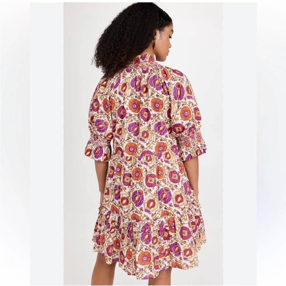 Figue Halima Floral Tiered Mini Dress